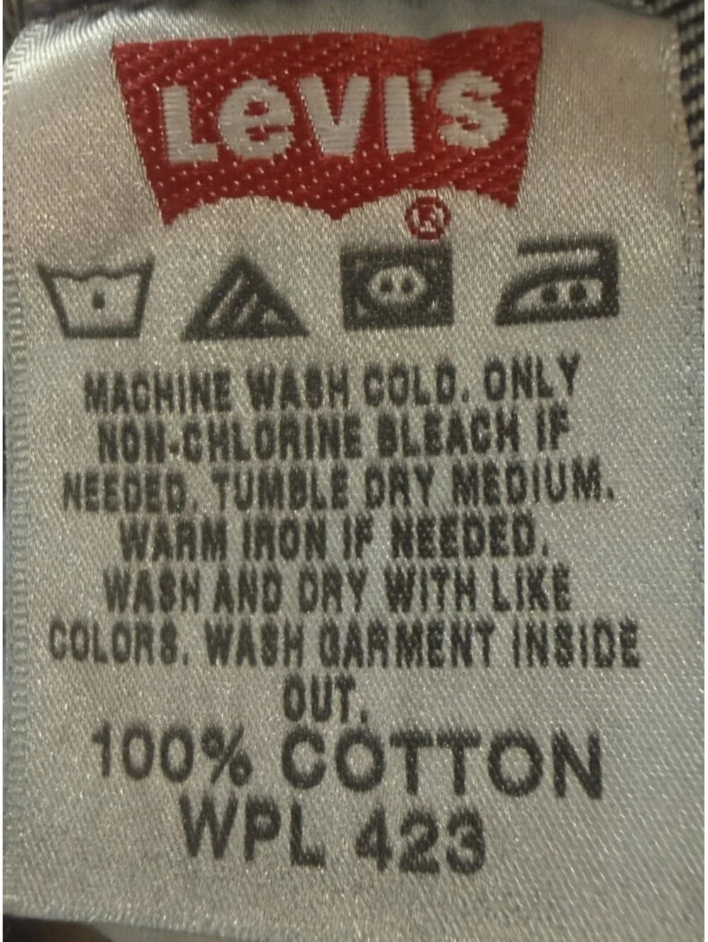 Vintage Levis 501 Jeans Mens 40x32 Blue Denim Button Fly Straight Leg